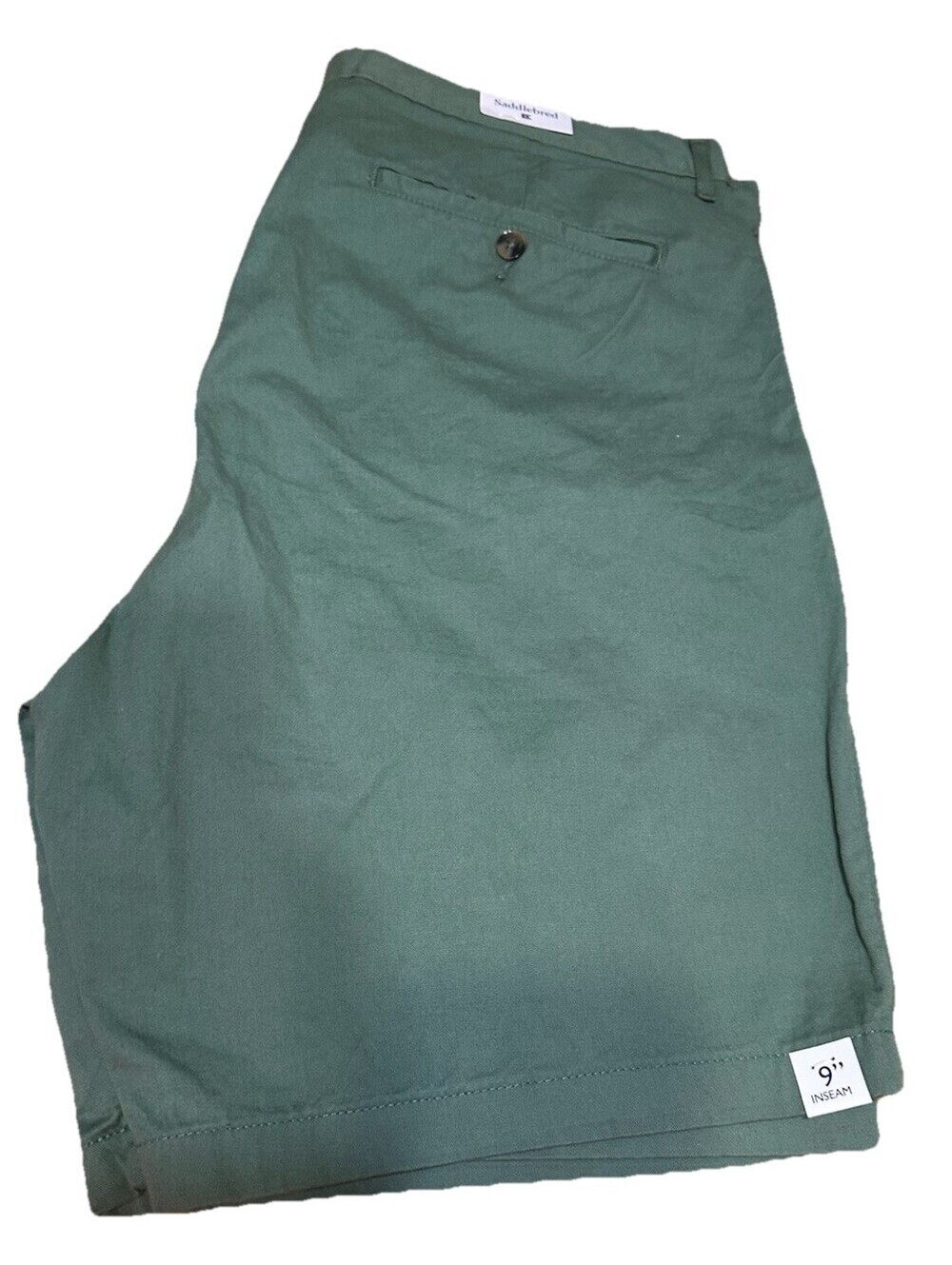 Saddlebred Comfort Flex Shorts Men’s 40W Sage Green Flat Front 9” Inseam NWT